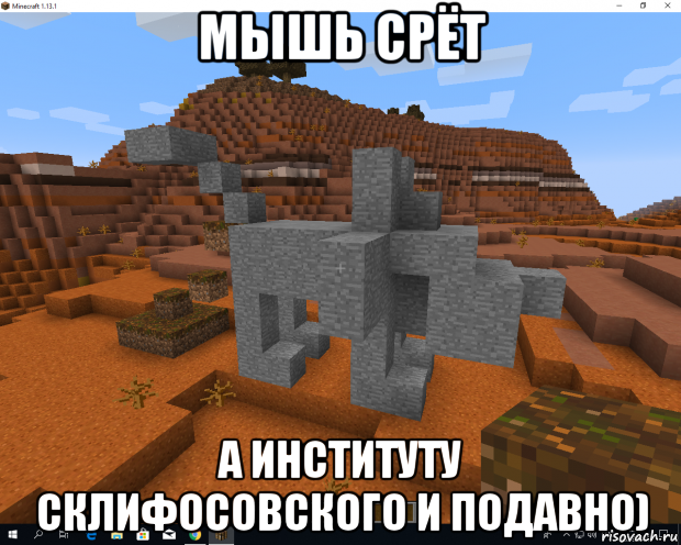 мышь срёт а институту склифосовского и подавно)