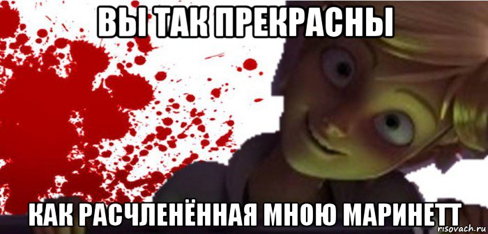 вы так прекрасны как расчленённая мною маринетт