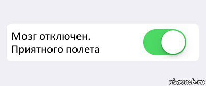  Мозг отключен. Приятного полета 