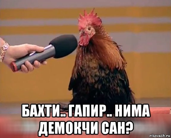  бахти.. гапир.. нима демокчи сан?