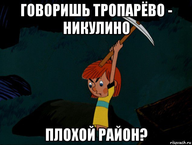 говоришь тропарёво - никулино плохой район?