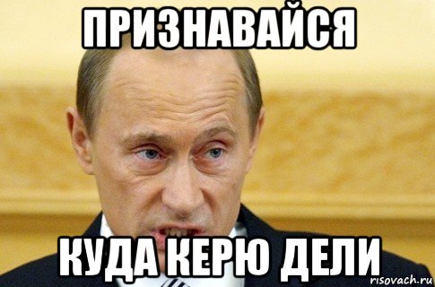 признавайся куда керю дели, Мем путин