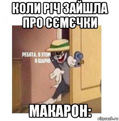 коли річ зайшла про сємєчки макарон:, Мем Ребята я в этом шарю