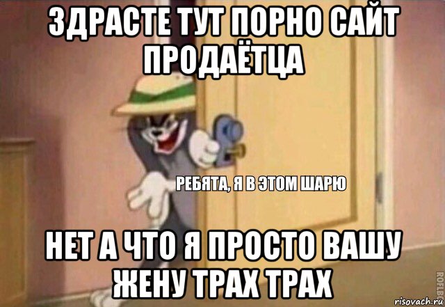 здрасте тут порно сайт продаётца нет а что я просто вашу жену трах трах, Мем    Ребята я в этом шарю