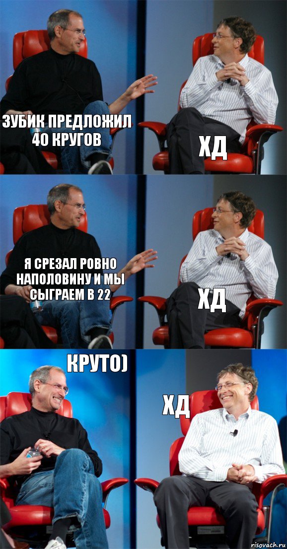 Зубик предложил 40 кругов ХД Я срезал ровно наполовину и мы сыграем в 22 хд КРУТО) хд