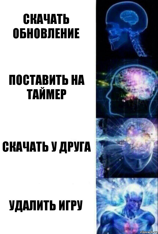 скачать обновление поставить на таймер скачать у друга удалить игру, Комикс  Сверхразум