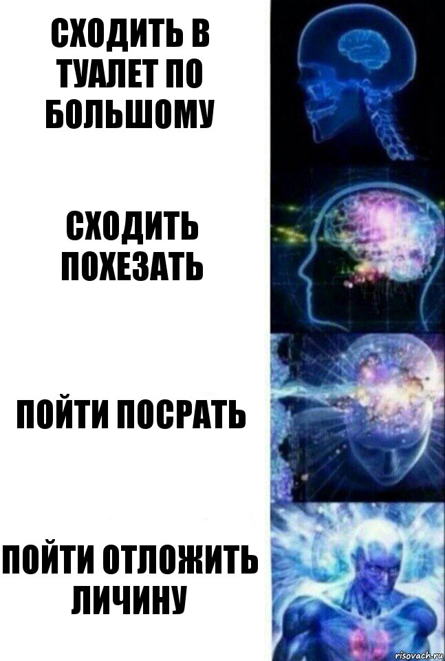 сходить в туалет по большому сходить похезать пойти посрать пойти отложить личину, Комикс  Сверхразум