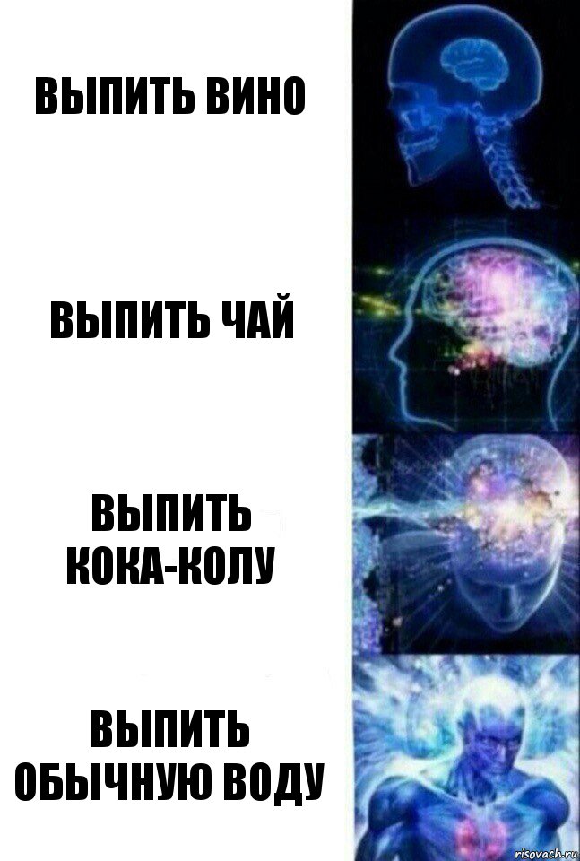 выпить вино выпить чай выпить кока-колу выпить обычную воду, Комикс  Сверхразум