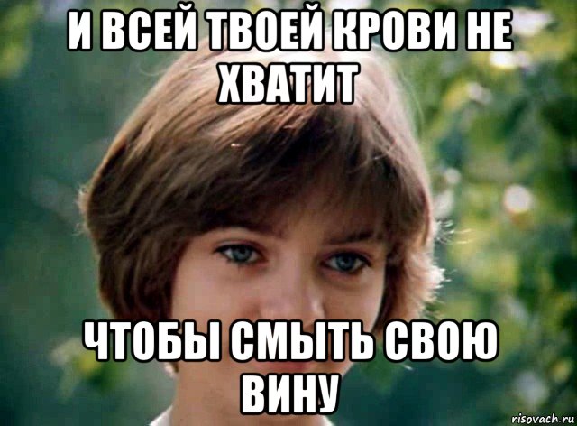 и всей твоей крови не хватит чтобы смыть свою вину, Мем Алиса селезнёва