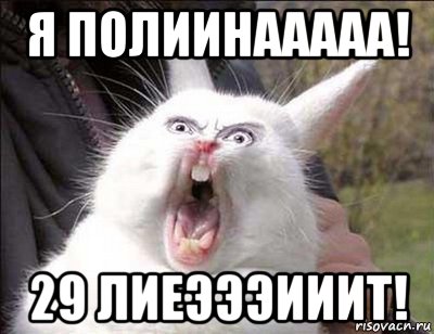 я полиинааааа! 29 лиеэээииит!