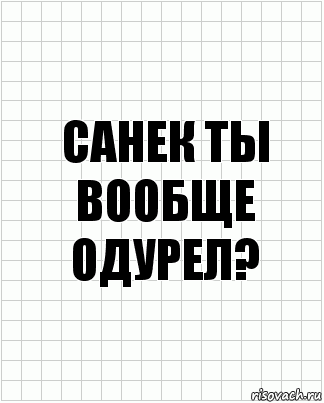 санек ты вообще одурел?, Комикс  бумага