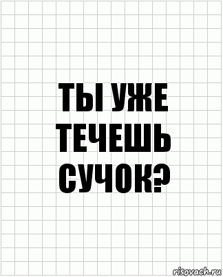 Ты уже течешь сучок?, Комикс  бумага