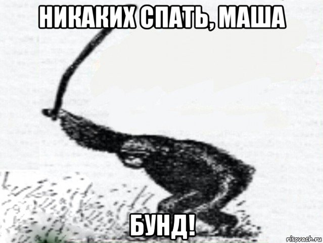 никаких спать, маша бунд!