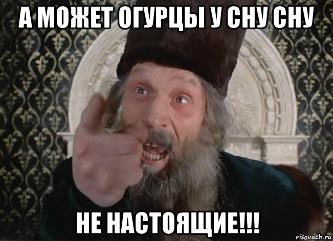 а может огурцы у сну сну не настоящие!!!, Мем Царь не настоящий