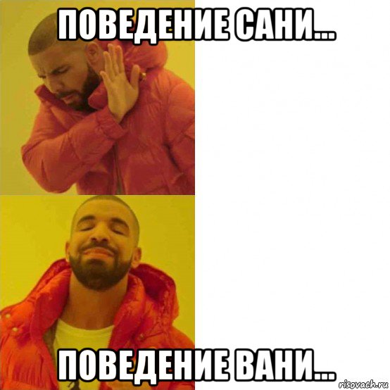 поведение сани... поведение вани...