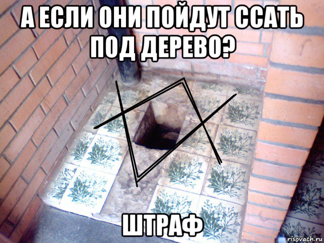 а если они пойдут ссать под дерево? штраф