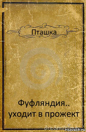 Пташка Фуфляндия.. уходит в прожект, Комикс обложка книги