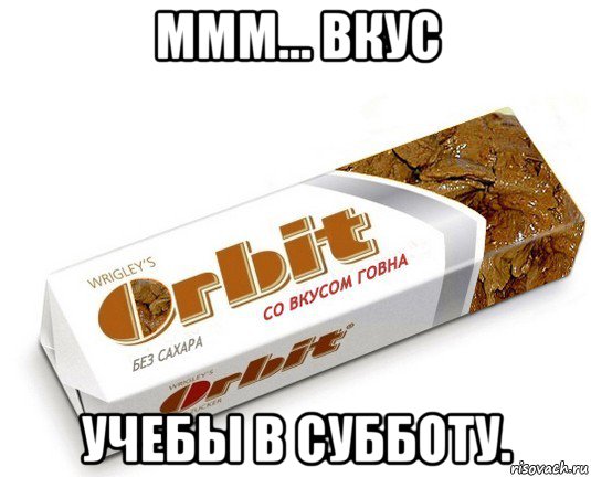 ммм... вкус учебы в субботу., Мем орбит