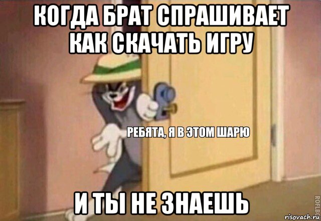 когда брат спрашивает как скачать игру и ты не знаешь, Мем    Ребята я в этом шарю