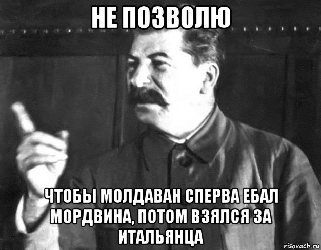 не позволю чтобы молдаван сперва ебал мордвина, потом взялся за итальянца