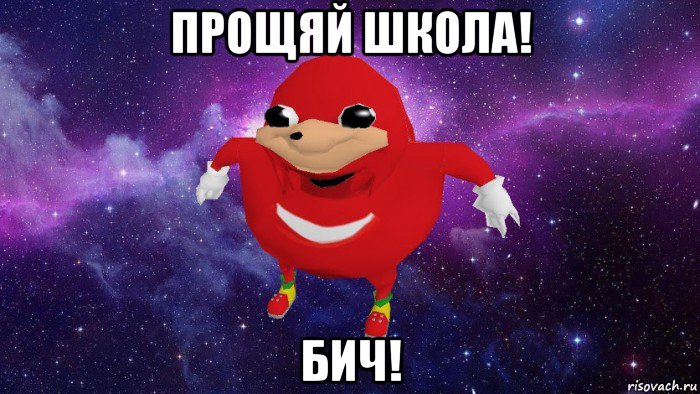 прощяй школа! бич!, Мем Угандский Наклз