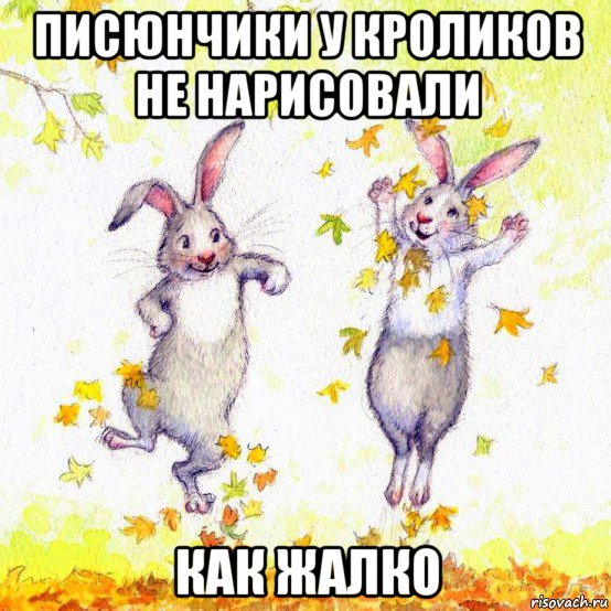 писюнчики у кроликов не нарисовали как жалко