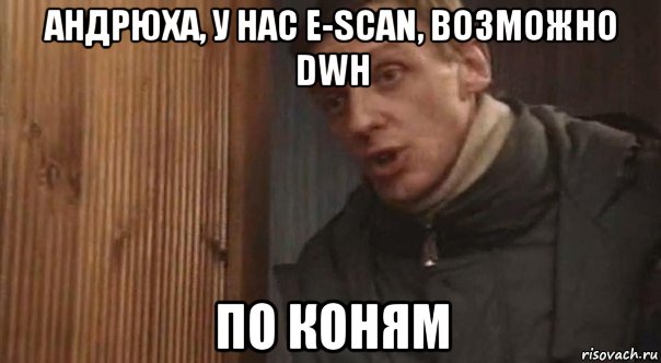 андрюха, у нас e-scan, возможно dwh по коням