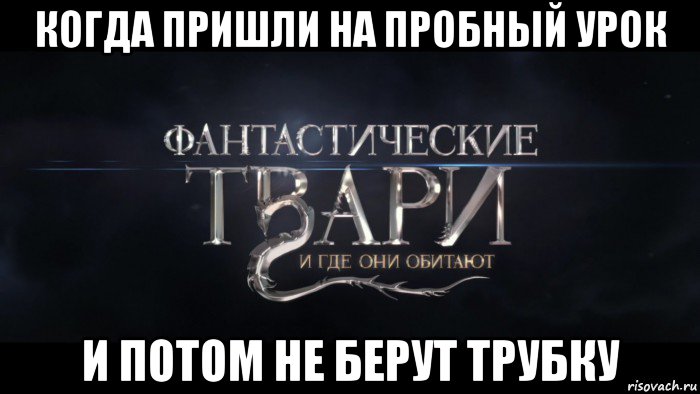 когда пришли на пробный урок и потом не берут трубку
