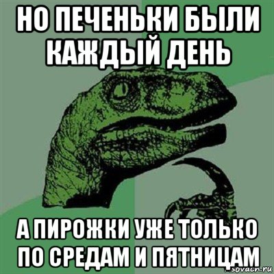 но печеньки были каждый день а пирожки уже только по средам и пятницам, Мем Филосораптор