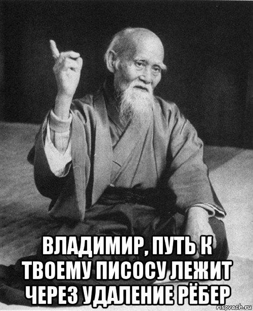  владимир, путь к твоему писосу лежит через удаление рёбер, Мем конфуций