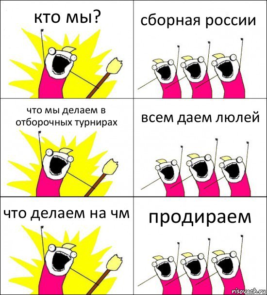 кто мы? сборная россии что мы делаем в отборочных турнирах всем даем люлей что делаем на чм продираем, Комикс кто мы