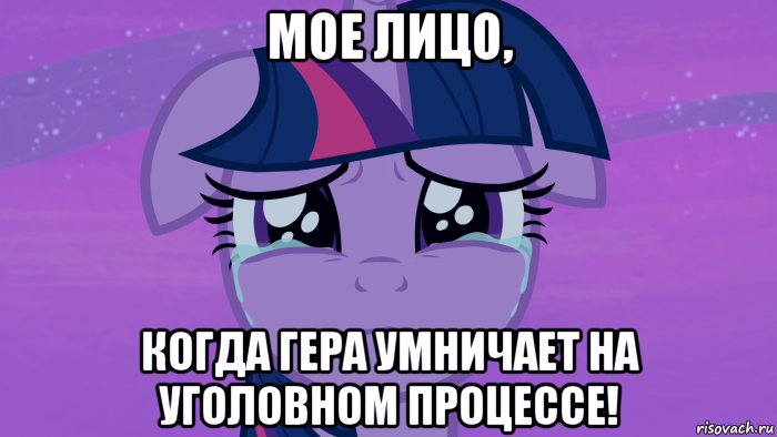мое лицо, когда гера умничает на уголовном процессе!