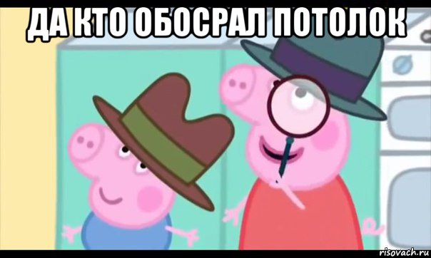 да кто обосрал потолок , Мем  Пеппа холмс