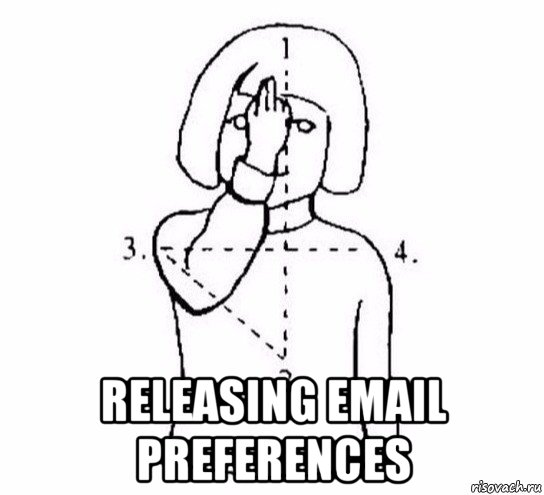  releasing email preferences, Мем  Перекреститься