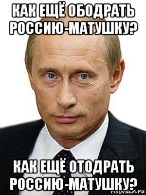 как ещё ободрать россию-матушку? как ещё отодрать россию-матушку?