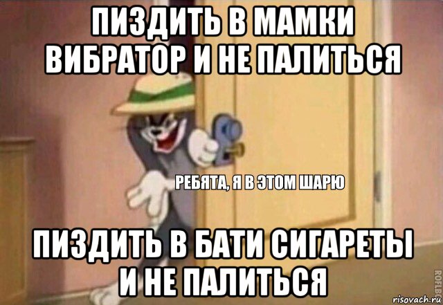 пиздить в мамки вибратор и не палиться пиздить в бати сигареты и не палиться, Мем    Ребята я в этом шарю