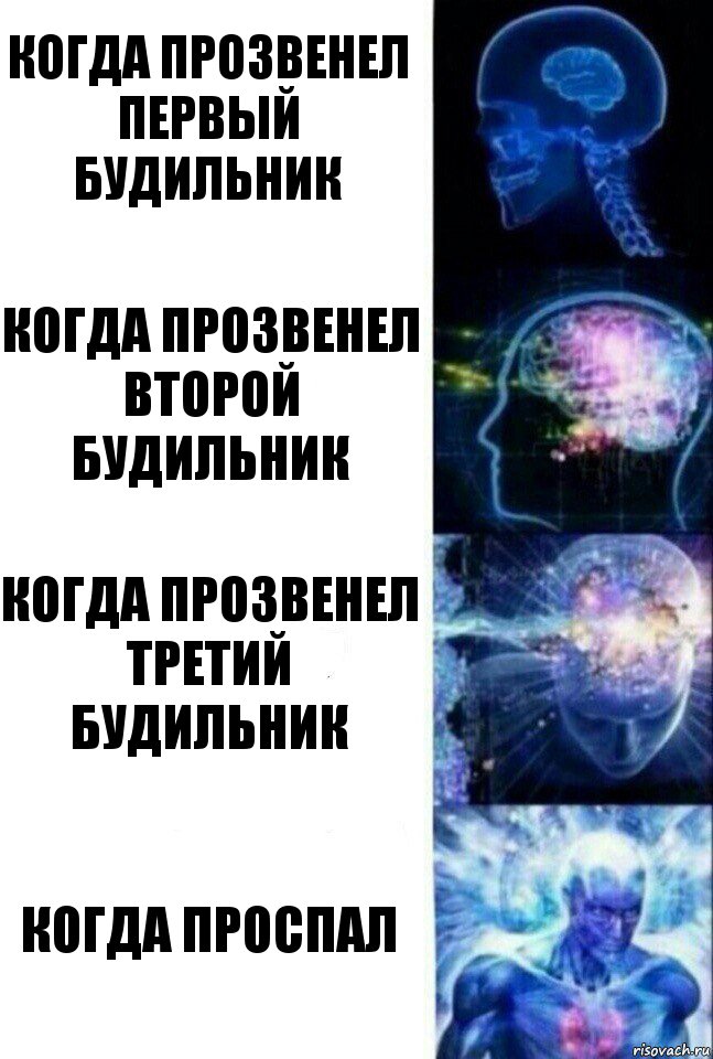 Когда прозвенел первый будильник Когда прозвенел второй будильник Когда прозвенел третий будильник Когда проспал, Комикс  Сверхразум