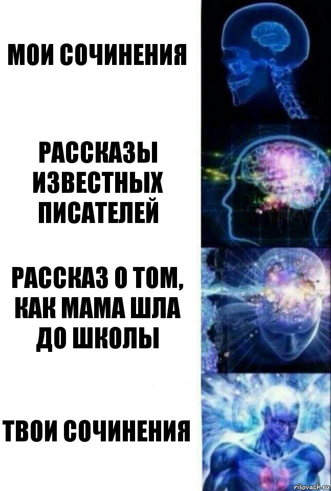 Мои сочинения Рассказы известных писателей Рассказ о том, как мама шла до школы Твои сочинения, Комикс  Сверхразум