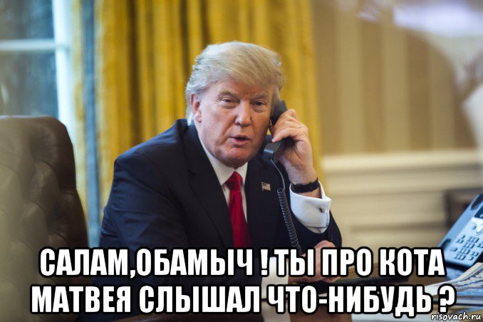  салам,обамыч ! ты про кота матвея слышал что-нибудь ?