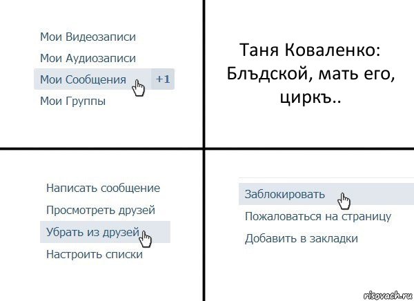 Таня Коваленко:
Блъдской, мать его, циркъ.., Комикс  Удалить из друзей