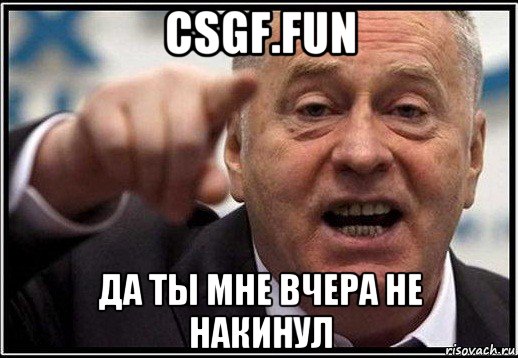 csgf.fun да ты мне вчера не накинул, Мем жириновский ты