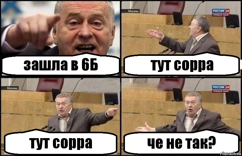 зашла в 6Б тут сорра тут сорра че не так?, Комикс Жириновский