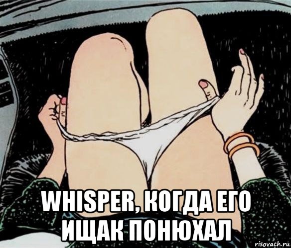  whisper, когда его ищак понюхал, Мем А ты точно