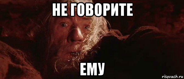 не говорите ему, Мем бегите глупцы