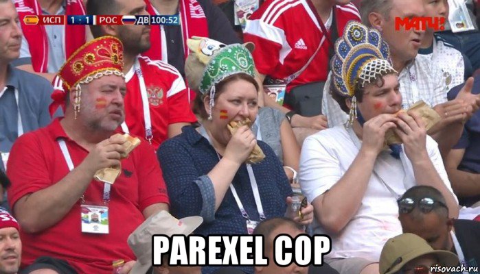  parexel cop, Мем  Болельщики