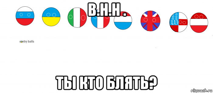 в.н.н . ты кто блять?, Мем Countryballs