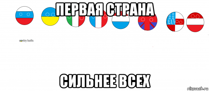 первая страна сильнее всех, Мем Countryballs