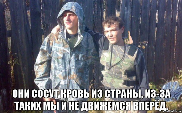  они сосут кровь из страны, из-за таких мы и не движемся вперёд.