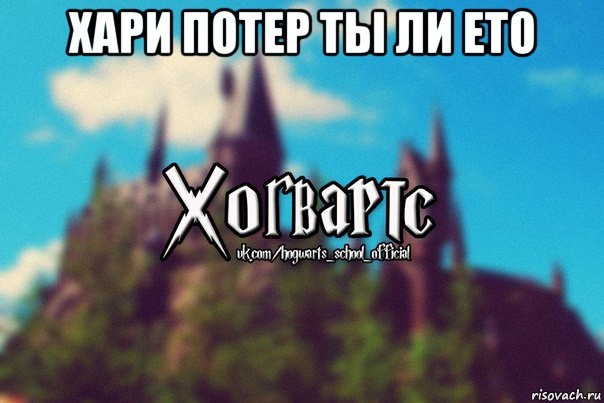 хари потер ты ли ето , Мем Хогвартс