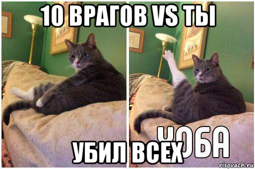 10 врагов vs ты убил всех, Комикс Кот Хоба